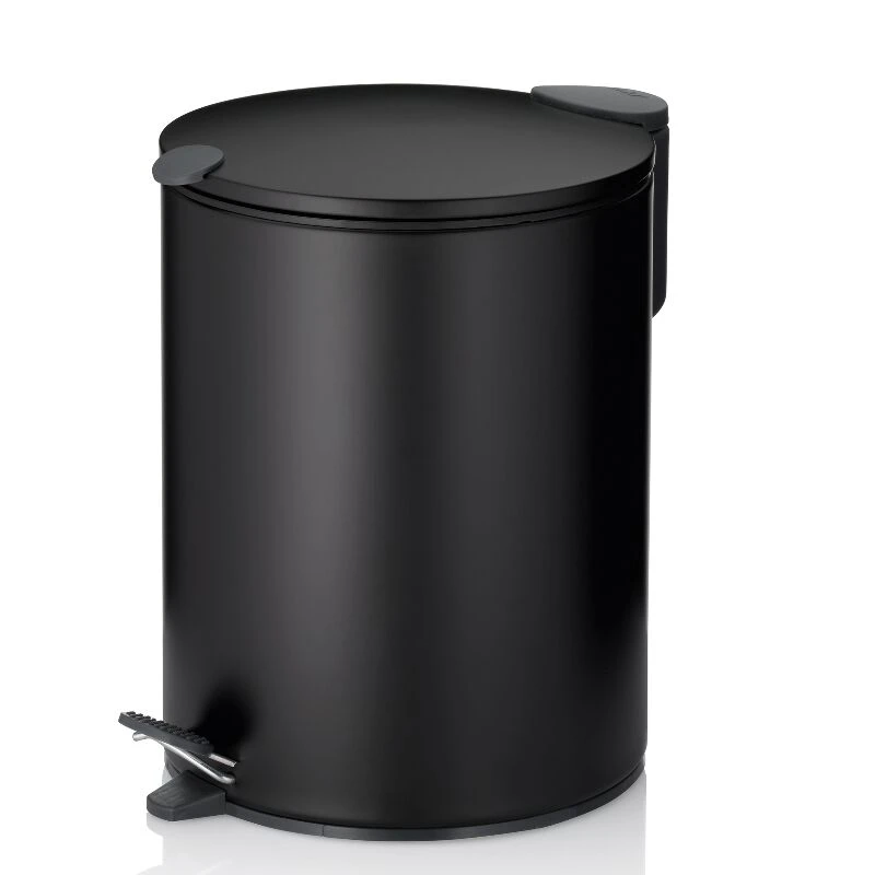 KELA Кош за отпадъци с педал “Mats“ - черен - 5л.