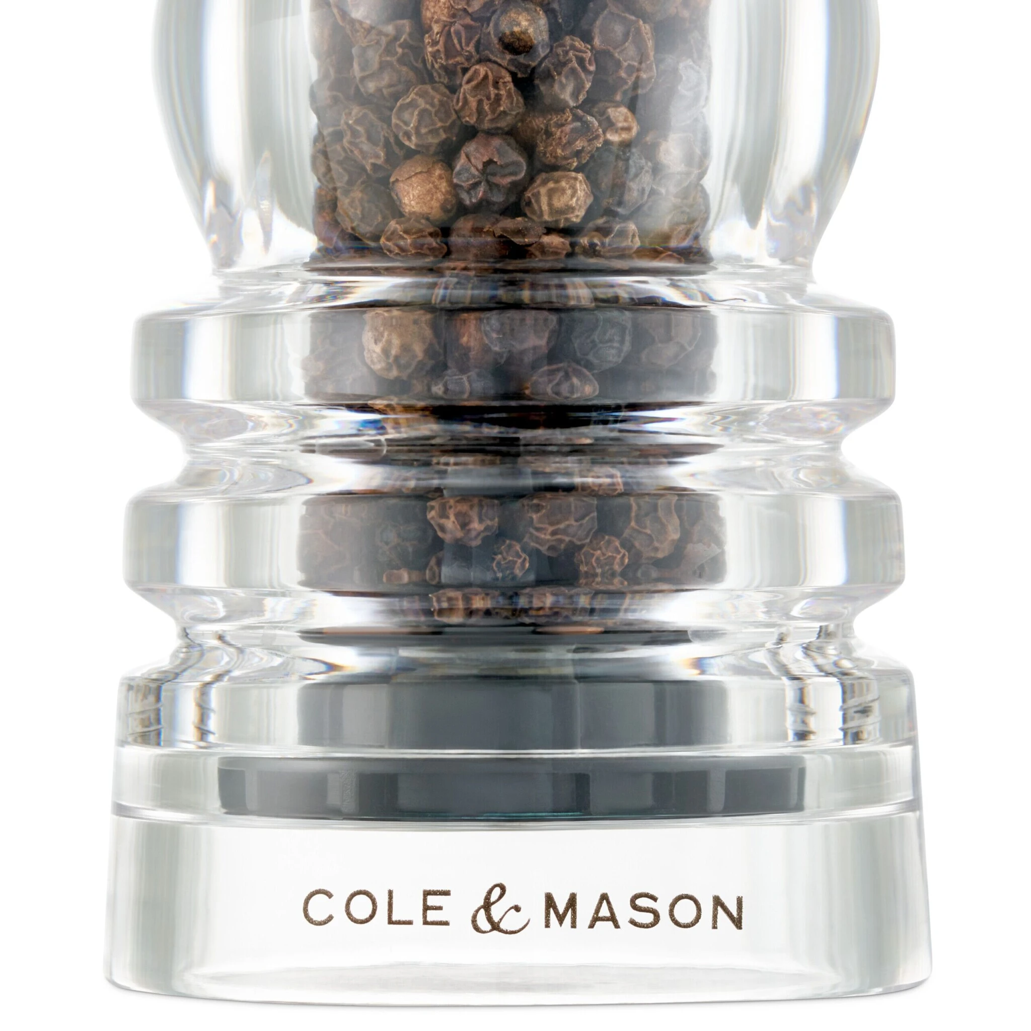 <p><strong>COLE & MASON Мелничка за пипер “LONDON“ - 18 см. - прозрачна</strong><br /><strong>• Диаметър: </strong><span>Ø 5,8 см.</span><br /><strong>• Височина:</strong><span> 18 см.<br /><strong>• Тегло:</strong> 0,308 кг.</span><br /><span>• </span><strong>Материал:</strong><span> акрил, стомана</span><br /><span>• </span><strong>Механизъм:</strong><span> <span>закалена въглеродна стомана</span></span><br /><span style="color: #ff0000;">• <strong>Да не се мокри с вода!<br /></strong>•</span><span> <strong><span style="color: #ff0000;">Не използвайте мелничките за различни от сол и черен пипер продукти!!! <br /><strong>• Не поставяйте сол в мелницата за пипер, тъй като това ще разяде механизма от въглеродна стомана!</strong></span><br /></strong></span><strong>Производител: Cole&Mason / Англия</strong></p><br />Марка: COLE & MASON <br />Модел: Cole & Mason H 233106<br />Доставка: 2-4 работни дни<br />Гаранция: 2 години