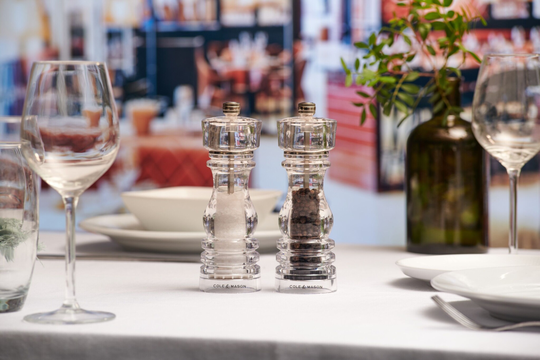 COLE & MASON Комплект мелнички за сол и пипер “LONDON“ – 18 см. – прозрачни
