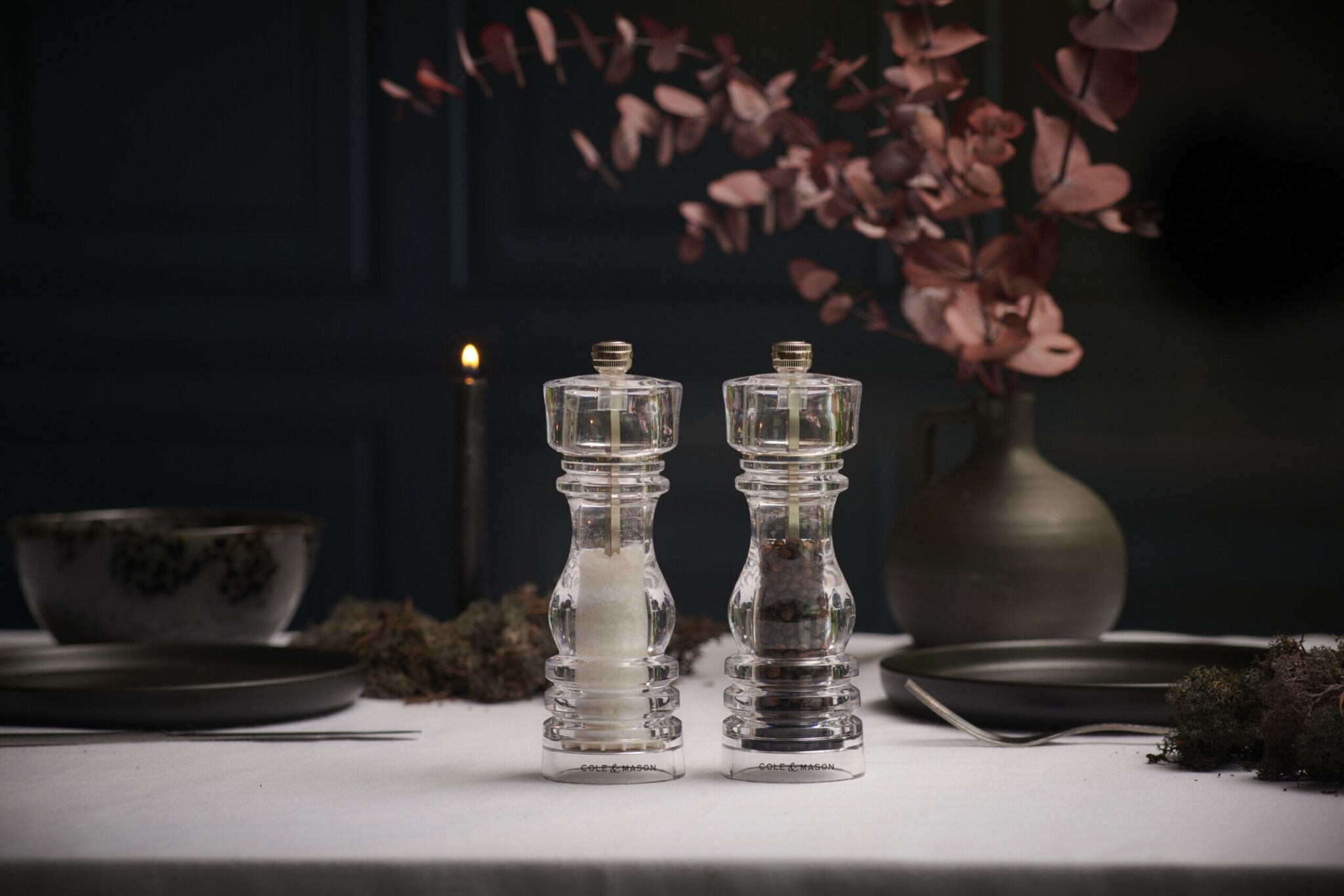 COLE & MASON Комплект мелнички за сол и пипер “LONDON“ – 18 см. – прозрачни