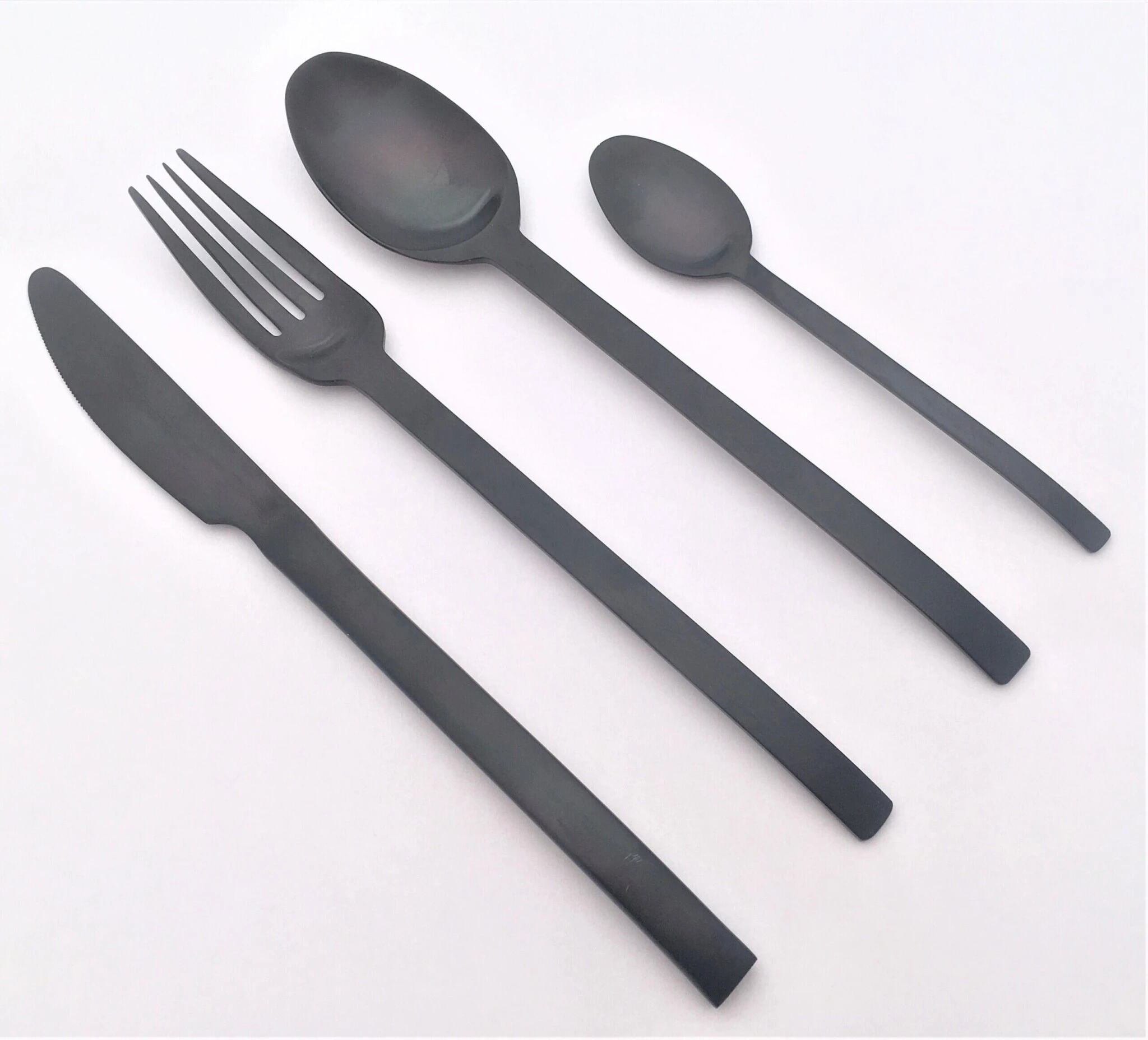 HERDMAR Комплект прибори за хранене “SPIGA“ – 24 части – черен/мат