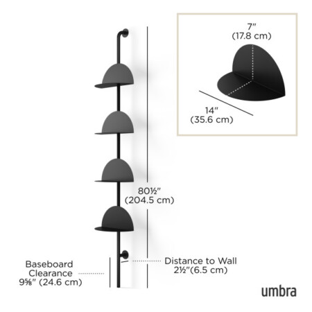 <p><strong>UMBRA Стенна етажерка с 4 бр. рафтове “SOLIS“</strong><br /><span><strong>• </strong></span><strong>Цвят:</strong><span> черен<br /><strong>• Рафтове 4 бр<br />• Размер на 1 бр рафт: </strong>35,6 х 17,8 см<br /><strong>• Максимално натоварване на 1 бр рафт:</strong> 6,8 кг</span><br /><strong>• Габаритни размери:</strong><span> 24,6<span> x 204,5</span> см.<br /><strong>• Размер на опаковката:</strong> 32 х 21 х 61 см<br /></span><span><strong>• Тегло:</strong> 6,14 кг. </span><br /><strong>• Материал: </strong>стомана<br /><strong>Производител: UMBRA / Канада</strong><br /><em><strong>DESIGN: SERGEY DEDIN</strong></em></p><br />Марка: Umbra HK Limited <br />Модел: UMBRA 1021262-040<br />Доставка: 2-4 работни дни<br />Гаранция: 2 години