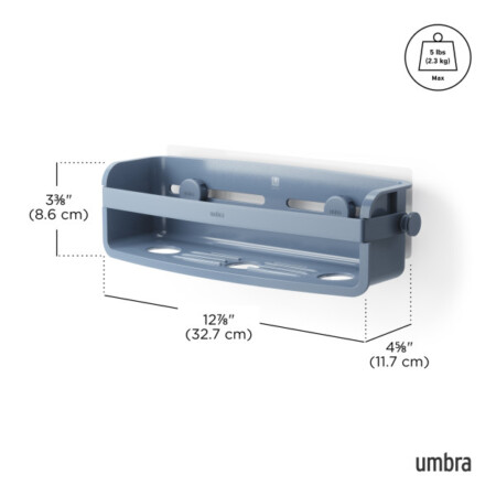 <p><strong>UMBRA Стенен органайзер за баня “FLEX ADHESIVE“ </strong><br /><span><strong>• </strong></span><strong>Цвят:</strong><span> пастелно син</span><br /><strong>• Закрепване без пробиване</strong><br /><strong>• Размер:</strong><span> 33 х 12 х 9 см.<br /><strong>• Размери на опаковката:</strong> 33 х 16 х 12 см.<br /><strong>• Макс натоварване:</strong> 2,5 кг<br /><strong>• Тегло:</strong> 0,25 кг.</span><br /><strong>• Материал: </strong><span>ABS пластмаса</span><br /><span>• </span><strong>Производител: UMBRA / Канада</strong><br /><em><strong>DESIGN: UMBRA STUDIO</strong></em></p><br />Марка: Umbra HK Limited <br />Модел: UMBRA 1021300-1050<br />Доставка: 2-4 работни дни<br />Гаранция: 2 години