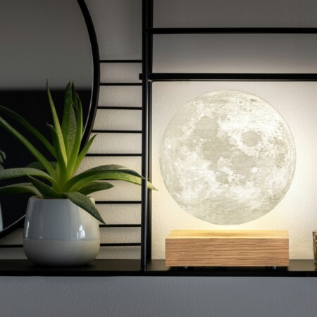 <p><strong>GINGKO Левитираща смарт лампа “MOON“ - цвят бял ясен</strong><br /><strong>• Семпъл и елегантен дизайн</strong><br /><strong>• Захранване: 12V - 1A AC/DC адаптор (включен)</strong><strong><br /></strong><strong>• Размери на основата: </strong><span>12</span><span> х 12 х 3 см.<br /></span><strong>• Диаметър на луната:</strong> Ø <span>14 см.</span><br /><strong>• Материал:</strong><span> бял ясен, PLA 3D принтирана луна<br /></span><strong>• Тегло:</strong><span> 0,800 кг.</span><br /><strong>• Тегло с опаковка:</strong><span> 0,186 кг.</span><br /><strong>• Цветна температура: <br /></strong><span> - топла жълта светлина -  2700К<br /></span><span> - топла бяла светлина - 3500К<br /> - бяла светлина - 5000К<br /><strong>• Мощност на крушката: </strong>1,5 W LED<br /><strong>• Благодарение на вградения магнит, луната се носи и бавно се върти в пространството над стойката, създавайки зашеметяващ визуален ефект<br /><span>• Дървото, хартията, каучукът или коркът, използвани за създаването на този продукт, са сертифицирани от Съвета за управление на горите (FSC) -  организация с нестопанска цел, посветена на популяризирането на екологично и устойчиво горско стопанство</span></strong><br /></span><strong>• Опаковано в красива подаръчна кутия<br /></strong><strong>Производител: GINGKO DESIGN/ Англия</strong></p><br />Марка: Gingko Design <br />Модел: Gingko G019AH<br />Доставка: 2-4 работни дни<br />Гаранция: 2 години