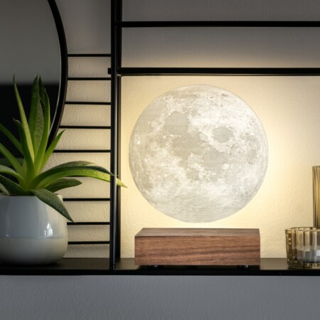 <p><strong>GINGKO Левитираща смарт лампа “MOON“ - цвят орех</strong><br /><strong>• Семпъл и елегантен дизайн</strong><br /><strong>• Захранване: 12V - 1A AC/DC адаптор (включен)</strong><strong><br /></strong><strong>• Размери на основата: </strong><span>12</span><span> х 12 х 3 см.<br /></span><strong>• Диаметър на луната:</strong><span> Ø </span><span>14 см.</span><br /><strong>• Материал:</strong><span> орех, PLA 3D принтирана луна<br /></span><strong>• Тегло:</strong><span> 0,800 кг.</span><br /><strong>• Тегло с опаковка:</strong><span> 0,186 кг.</span><br /><strong>• Цветна температура: <br /></strong><span> - топла жълта светлина -  2700К<br /></span><span> - топла бяла светлина - 3500К<br /> - бяла светлина - 5000К<br /><strong>• Мощност на крушката: </strong>1,5 W LED<br /><strong>• Благодарение на вградения магнит, луната се носи и бавно се върти в пространството над стойката, създавайки зашеметяващ визуален ефект<br /><span>• Дървото, хартията, каучукът или коркът, използвани за създаването на този продукт, са сертифицирани от Съвета за управление на горите (FSC) -  организация с нестопанска цел, посветена на популяризирането на екологично и устойчиво горско стопанство</span></strong><br /></span><strong>• Опаковано в красива подаръчна кутия<br /></strong><strong>Производител: GINGKO DESIGN/ Англия</strong></p><br />Марка: Gingko Design <br />Модел: Gingko G019WT<br />Доставка: 2-4 работни дни<br />Гаранция: 2 години