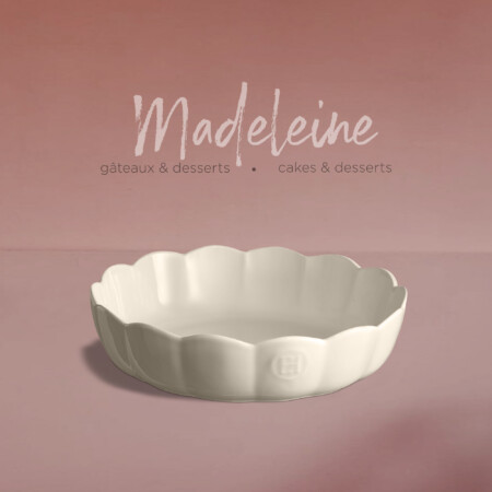 <p><span style="color: #000000;"><strong>EMILE HENRY Керамична форма "MADELEINE ROUND DISH"</strong></span><br /><span style="color: #000000;">• <strong>Ръчно изработена от 100% естествени материали<br />• Устойчива на температури: </strong>- 20º С до + 270º С<strong><br />• Равномерно разпределение на топлината<br />• Задържа топлината на ястието по-дълго от обикновените съдове<br />• Висока устойчивост на надраскване <br /></strong>• </span><strong><span style="color: #000000;">Материал:</span>  <span style="color: #ff0000;">HR® Ceramic (High Resistance) <span style="color: #000000;">/ </span></span></strong><span style="color: #ff0000;"><span style="color: #000000;">Високо устойчива керамика</span></span><strong><span style="color: #ff0000;"><span style="color: #000000;"> / </span><br /><span style="color: #000000;">• Без съдържание на олово, кадмий и никел</span><br /><span style="color: #000000;">• Размери: </span></span></strong><span style="color: #ff0000;"><span style="color: #000000;">Ø</span></span><span style="color: #ff0000;"><span style="color: #000000;"> </span></span><span style="color: #ff0000;"><span style="color: #000000;">27 х 6,5</span></span><span style="color: #ff0000;"><span style="color: #000000;"> см</span></span><span style="color: #ff0000;"><br /></span><span style="color: #ff0000;"><span style="color: #000000;"><strong>• Максимална вместимост: </strong>2,4 литра<br /><strong>• Използваема вместимост:</strong> 1,2 литра<br /></span><span style="color: #000000;"><strong>• Тегло: </strong>1,25 кг</span><br /><span style="color: #000000;">• <strong>Цвят: </strong>екрю</span><br /><span style="color: #000000;">• <strong>Подходяща за: </strong>фурна / микровълнова фурна / фризер / съдомиялна машина</span><br /><strong><span style="color: #000000;">Производител: EMILE HENRY / Франция</span></strong></span></p><br />Марка: Emile Henry <br />Модел: EH 6253-02<br />Доставка: 2-4 работни дни<br />Гаранция: 2 години