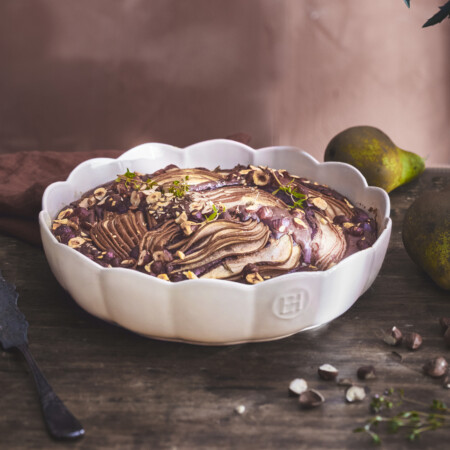 <p><span style="color: #000000;"><strong>EMILE HENRY Керамична форма "MADELEINE ROUND DISH"</strong></span><br /><span style="color: #000000;">• <strong>Ръчно изработена от 100% естествени материали<br />• Устойчива на температури: </strong>- 20º С до + 270º С<strong><br />• Равномерно разпределение на топлината<br />• Задържа топлината на ястието по-дълго от обикновените съдове<br />• Висока устойчивост на надраскване <br /></strong>• </span><strong><span style="color: #000000;">Материал:</span>  <span style="color: #ff0000;">HR® Ceramic (High Resistance) <span style="color: #000000;">/ </span></span></strong><span style="color: #ff0000;"><span style="color: #000000;">Високо устойчива керамика</span></span><strong><span style="color: #ff0000;"><span style="color: #000000;"> / </span><br /><span style="color: #000000;">• Без съдържание на олово, кадмий и никел</span><br /><span style="color: #000000;">• Размери: </span></span></strong><span style="color: #ff0000;"><span style="color: #000000;">Ø</span></span><span style="color: #ff0000;"><span style="color: #000000;"> </span></span><span style="color: #ff0000;"><span style="color: #000000;">27 х 6,5</span></span><span style="color: #ff0000;"><span style="color: #000000;"> см</span></span><span style="color: #ff0000;"><br /></span><span style="color: #ff0000;"><span style="color: #000000;"><strong>• Максимална вместимост: </strong>2,4 литра<br /><strong>• Използваема вместимост:</strong> 1,2 литра<br /></span><span style="color: #000000;"><strong>• Тегло: </strong>1,25 кг</span><br /><span style="color: #000000;">• <strong>Цвят: </strong>екрю</span><br /><span style="color: #000000;">• <strong>Подходяща за: </strong>фурна / микровълнова фурна / фризер / съдомиялна машина</span><br /><strong><span style="color: #000000;">Производител: EMILE HENRY / Франция</span></strong></span></p><br />Марка: Emile Henry <br />Модел: EH 6253-02<br />Доставка: 2-4 работни дни<br />Гаранция: 2 години