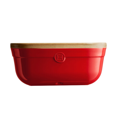 <p><span style="color: #000000;"><strong>EMILE HENRY Керамична кутия за хляб с дъска за рязане "BREAD BOX" </strong></span><br /><span style="color: #000000;">• </span><strong><span style="color: #000000;">Материал на основата:</span>  <span style="color: #ff0000;">HR® Ceramic (High Resistance) <span style="color: #000000;">/ </span></span></strong><span style="color: #ff0000;"><span style="color: #000000;">Високо устойчива керамика</span></span><strong><span style="color: #ff0000;"><br /><span style="color: #000000;">• Без съдържание на олово, кадмий и никел</span><br /><span style="color: #000000;">• Външен размер вкл.дръжките: </span></span></strong><span style="color: #ff0000;"><span style="color: #000000;">35,5 х 24,5 х 15,8 см</span></span><span style="color: #ff0000;"><br /><strong><span style="color: #000000;">• Вътрешен размер: </span></strong><span style="color: #000000;">32,5 х 22 х 12,5 см<br /></span></span><span style="color: #ff0000;"><span style="color: #000000;">• <strong>Вместимост:</strong> 6,5 литра</span><br /><span style="color: #000000;"><strong>• Тегло: </strong>3,9 кг</span><br /><span style="color: #000000;">•<strong> Размери на опаковката:</strong> 43,5 х 31,5 х 19 см (ДхШхВ)</span><br /><span style="color: #000000;">• <strong>Тегло с опаковката:</strong> 4,4 кг</span><br /><span style="color: #000000;">• <strong>Цвят: </strong>червен</span><br /><span style="color: #000000;">• <strong>Основата е подходяща за съдомиялна машина</strong><br />• <strong>Капакът </strong></span><strong>НЕ Е</strong><span style="color: #000000;"><strong> подходящ за съдомиялна машина</strong></span><br /><strong><span style="color: #000000;">Производител: EMILE HENRY / Франция</span></strong></span></p><br />Марка: Emile Henry <br />Модел: EH 8750-34<br />Доставка: 2-4 работни дни<br />Гаранция: 2 години
