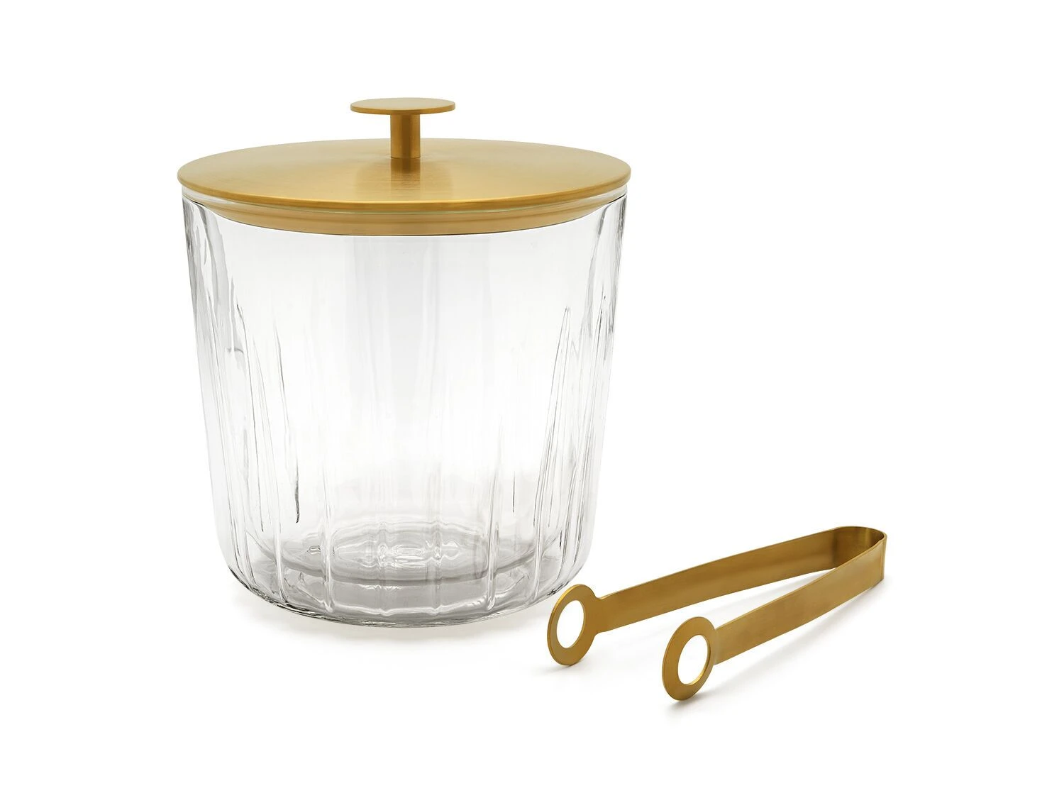 LEOPOLD VIENNA Стъклен съд за лед с щипки “Arinto“