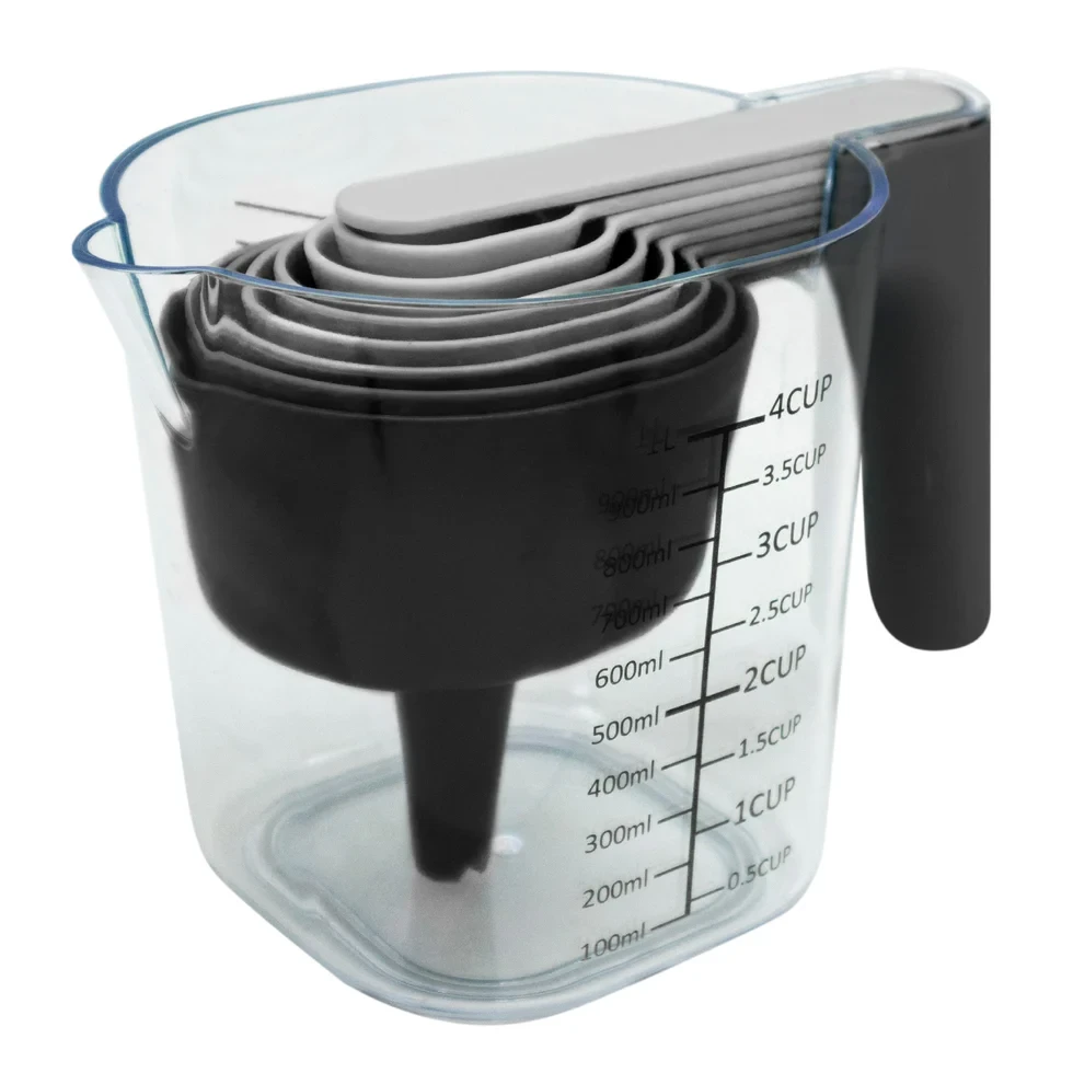 Nerthus Сет мерителни чашки и лъжички с мерителна кана 1 л.