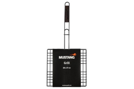 <p><strong>MUSTANG Решетка / скара за барбекю с незалепващо покритие - 28 х 27 см.</strong><br /><strong>• Материал:</strong><span> стомана, дърво<br /></span><strong>• Размери:</strong><span> 28 х 3 х 61,5 см. <br /><strong>• Тегло:</strong> 0,700 кг.<br /><strong>• Цвят: </strong>черен<br /><strong>• Дървена дръжка<br />• Незалепващо покритие</strong><br /><strong>• Не е подходяща за съдомиялна машина</strong></span><br /><strong>Производител: Tammer Brands/ Финландия</strong></p><br />Марка: MUSTANG <br />Модел: TB MUS 210648<br />Доставка: 2-4 работни дни<br />Гаранция: 2 години