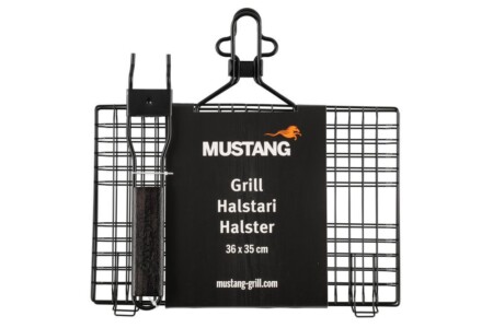 <p><strong>MUSTANG Решетка / скара за барбекю с незалепващо покритие и мобилна дръжка - 36 х 35 см.</strong><br /><strong>• Материал:</strong><span> стомана, дърво<br /></span><strong>• Размери:</strong><span> 35 х 4 х 59 см. <br /><strong>• Тегло:</strong> 0,720 кг.<br /><strong>• Цвят: </strong>черен<br /><strong>• Мобилна дръжка<br />• Незалепващо покритие</strong><br /><strong>• Не е подходяща за съдомиялна машина</strong></span><br /><strong>Производител: Tammer Brands/ Финландия</strong></p><br />Марка: MUSTANG <br />Модел: TB MUS 274295<br />Доставка: 2-4 работни дни<br />Гаранция: 2 години