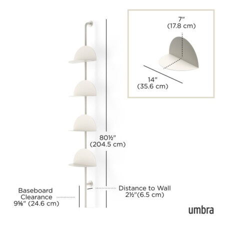 <p><strong>UMBRA Стенна етажерка с 4 бр. рафтове “SOLIS“ - цвят пясък</strong><br /><span><strong>• </strong></span><strong>Цвят:</strong><span> пясък<br /><strong>• Рафтове 4 бр<br />• Размер на 1 бр рафт: </strong>35,6 х 17,8 см<br /><strong>• Максимално натоварване на 1 бр рафт:</strong> 6,8 кг</span><br /><strong>• Габаритни размери:</strong><span> 24,6<span> x 204,5</span> см.<br /><strong>• Размер на опаковката:</strong> 32 х 21 х 61 см<br /></span><span><strong>• Тегло:</strong> 6,14 кг. </span><br /><strong>• Материал: </strong><span>стомана</span><br /><strong>Производител: UMBRA / Канада</strong><br /><em><strong>DESIGN: SERGEY DEDIN</strong></em></p><br />Марка: Umbra HK Limited <br />Модел: UMBRA 1021262-1313<br />Доставка: 2-4 работни дни<br />Гаранция: 2 години