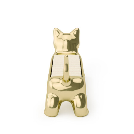 <p><strong>UMBRA Поставка за пръстени “ALI“ - котка - цвят месинг</strong><br /><strong>• Цвят: </strong><span>Месинг</span><br /><strong>• Размери:</strong> 12 x 4 x 5<span> см.</span><br /><strong>• Тегло: </strong><span>0,240 кг.</span><br /><strong>• Материал: </strong><span>Цинк, кадифе</span><br /><strong>• Размери на опаковката:</strong><span> 13 х 5 х 7 см.</span><br /><strong>Производител: UMBRA / Канада<br /></strong><strong><em>Design: <span>SEYMER CRUZ</span><br /></em></strong></p><br />Марка: Umbra HK Limited <br />Модел: UMBRA 1023419-104<br />Доставка: 2-4 работни дни<br />Гаранция: 2 години