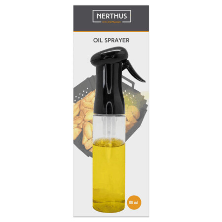 <p><strong>Nerthus Спрей за олио - 80 мл.</strong><br /><strong>• Размери:</strong><span> <span>18,1 x 6,6 x 4,2 </span>см.</span><br /><strong>• Тегло:</strong><span> 0,060 гр.<br /><strong>• Вместимост:</strong> 80 мл.</span><br /><strong>Производител: Vin Bouquet, Испания </strong><br /><br /></p><br />Марка: Vin Bouquet <br />Модел: VB FIH 1383<br />Доставка: 2-4 работни дни<br />Гаранция: 2 години