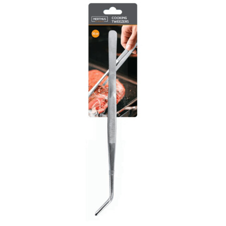<p><strong>Nerthus Извити стоманени кухненски пинсети - 30 см.</strong><br /><strong>• Размери: </strong><strong>‎</strong>30 x 1,5 x 0,25 см.<br /><strong>• Тегло:</strong> 0,105 кг.<br /><strong>• Материал:</strong> Стомана<br /><strong>Производител: Vin Bouquet, Испания</strong></p><br />Марка: Vin Bouquet <br />Модел: VB FIH 1474<br />Доставка: 2-4 работни дни<br />Гаранция: 2 години