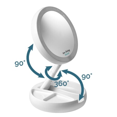 <p><span style="font-size: medium;"><strong>INNOLIVING Козметично огледало с LED светлина<br /><span style="font-size: small;">• Двустранно</span></strong><span style="font-size: small;"> <br /><strong>• От едната страна нормално огледало<br />• От другата страна - 5Х увеличение</strong><br /><strong>• LED осветлиние</strong><br /><strong>• </strong><strong>Диаметър: </strong>13 см <br />• <strong>Сгъваем, за спестяване на място<br /></strong><strong>• В основата си огледалото има отделение за съхранение на дребни аксесоари. <br />• </strong></span></span><span style="font-size: small;"><strong>Захранване:</strong></span> 4 батерии тип АА (включени)<br /><br /><strong>Производител: </strong>Innoliving S.P.A / Италия</p>
<p> </p><br />Марка: INNOLIVING S.P.A <br />Модел: INN - 805<br />Доставка: 2-4 работни дни<br />Гаранция: 2 години