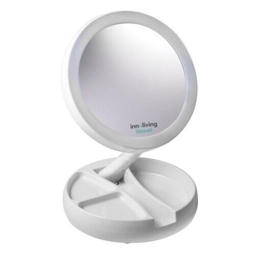 INNOLIVING Увеличително козметично огледало с LED светлина INN – 805
