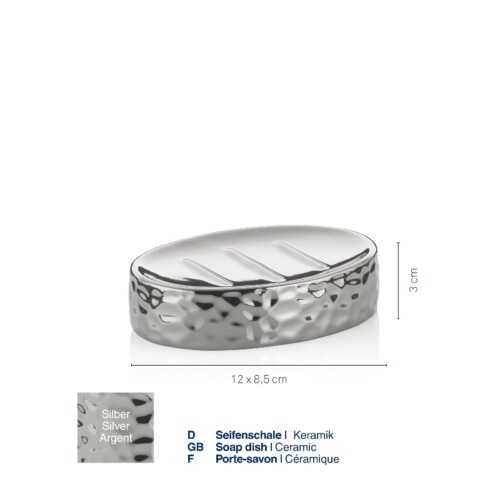<p><strong>KELA Сапунерка “Sterling“</strong><br /><strong>• Серия: Sterling</strong><br /><strong>• Материал:</strong><span> керамика </span><br /><strong>• Размери:</strong><span> <span>12 х 8,5 х 3 см.<br /></span></span><strong>• Цвят:</strong><span> сребро</span><br /><strong>• Производител: KELA / Германия</strong></p><br />Марка: KELA <br />Модел: KELA 23780<br />Доставка: 2-4 работни дни<br />Гаранция: 2 години