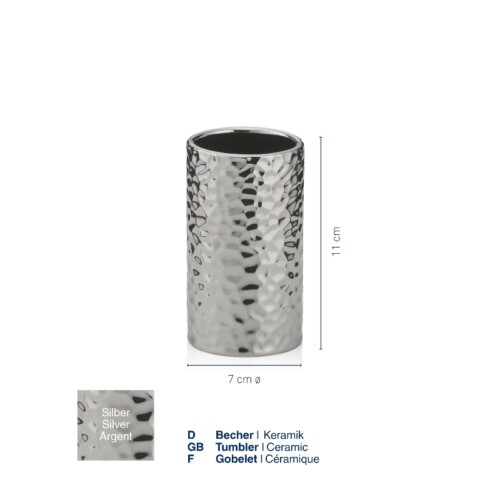 <p><strong>KELA Поставка/Чаша за четки за зъби “Sterling“ </strong><br /><strong>• Серия: Sterling</strong><br /><strong>• Материал:</strong><span> керамика </span><br /><strong>• Размери:</strong><span> <span>Ø 7 х 11 см.<br /></span></span><strong>• Цвят:</strong><span> сребро</span><br /><strong>• Производител: KELA / Германия</strong></p><br />Марка: KELA <br />Модел: KELA 23781<br />Доставка: 2-4 работни дни<br />Гаранция: 2 години
