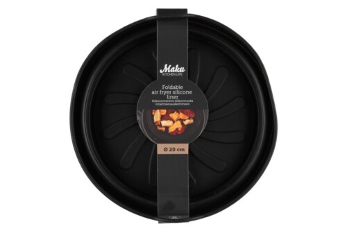 <p><strong>MAKU Сгъваема силиконова кръгла кошница за Air Fryer - Ø 20 см.</strong><br /><strong>• Материал:</strong><span> силикон</span><span><br /><strong>• Размери:</strong> </span>Ø <span>28,6 х 7 см.<br /></span><strong>• Тегло: </strong><span>0,130 кг.<br /><strong>• Топлоустойчива до 220 °С</strong><br /><strong>• Подходяща за съдомиялна</strong></span><br /><strong>Производител: Tammer Brands/ Финландия</strong></p><br />Марка: MAKU <br />Модел: TB MAKU 650149<br />Доставка: 2-4 работни дни<br />Гаранция: 2 години