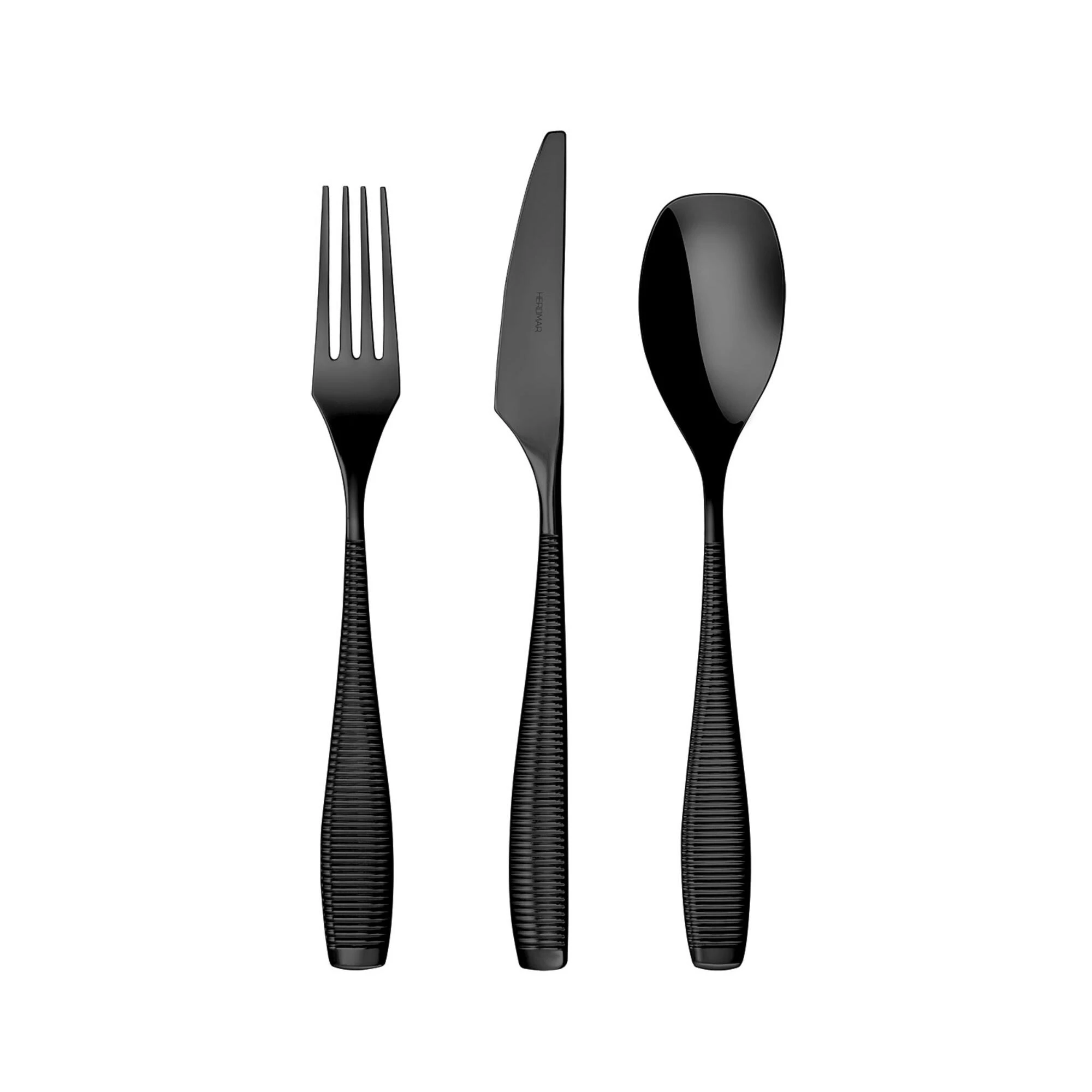 HERDMAR Прибори за хранене “BILBAO“- 24 части - черно мат PVD покритие