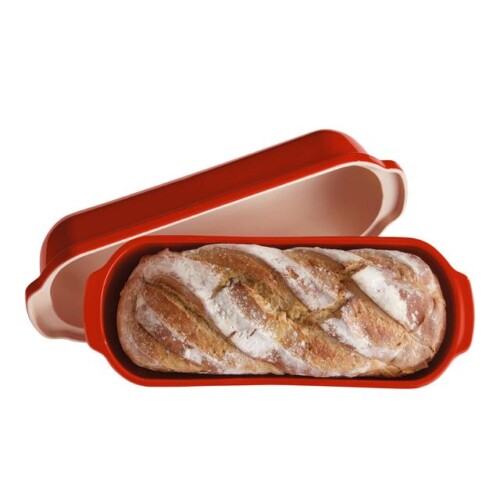 <p><span style="color: #000000;"><strong>EMILE HENRY Керамична форма за печене на хляб "LARGE BREAD LOAF BAKER"</strong></span><br /><span style="color: #000000;">• <strong>Ръчно изработена от 100% естествени материали<br />• Устойчива на температури: </strong>- 20º С до + 270º С<strong><br />• Равномерно разпределение на топлината<br />• Задържа топлината на ястието по-дълго от обикновените съдове<br />• Висока устойчивост на надраскване <br /></strong>• </span><strong><span style="color: #000000;">Материал:</span>  <span style="color: #ff0000;">HR® Ceramic (High Resistance) <span style="color: #000000;">/ Високо устойчива керамика / </span><br /><span style="color: #000000;">• Без съдържание на олово, кадмий и никел</span><span style="color: #000000;"> <br />• Външен размер вкл.дръжките:</span></span></strong><span style="color: #ff0000;"><span style="color: #000000;"> 39 х 16,5 х 15 см </span></span><strong><span style="color: #ff0000;"><span style="color: #000000;"><br />• Вътрешен размер: </span></span></strong><span style="color: #ff0000;"><span style="color: #000000;">33,5 х 13 х 14 см</span></span><span style="color: #ff0000;"><span style="color: #000000;"><br />• <strong>Размер на опаковката:</strong> 43 х 17,5 х 18 см (ДхШхВ)<br /><strong>• Тегло: </strong>3 кг<br />• <strong>Тегло с опаковката: </strong>3,59 кг</span></span><span style="color: #ff0000;"><br /></span><span style="color: #ff0000;"><span style="color: #000000;"><strong>• Вместимост:</strong> 4,5 литра<br /></span><span style="color: #000000;">• <strong>Цвят: </strong>мак<br /></span><span style="color: #000000;">• <strong>Подходяща за: </strong>фурна / микровълнова фурна / фризер / съдомиялна машина</span><br /><strong><span style="color: #000000;">Производител: EMILE HENRY / Франция</span></strong></span></p><br />Марка: Emile Henry <br />Модел: EH 5503-15<br />Доставка: 2-4 работни дни<br />Гаранция: 2 години