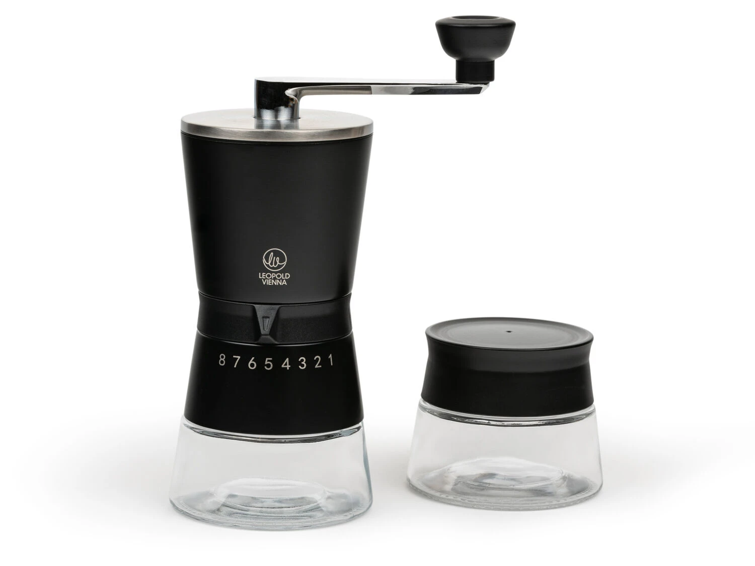 LEOPOLD VIENNA Подаръчен сет кафемелачка с бурканче “Bologna“ - черна