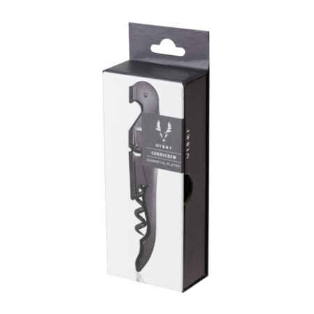 <p><strong>VISKI Тирбушон с двоен лост “Signature GunMetal“</strong><br /><strong>• Материал: </strong>неръждаема стомана<span>, черно покритие</span><br /><strong>• Размер:</strong><span> 2,5 х 2,5 х 12,7 см</span><br /><strong>• Тегло: </strong><span>0,068 кг.</span><br /><strong>• Размер на опаковката: </strong>6,1<span> х 3,2 х 16,5 см</span><br /><strong>• Тегло с опаковката: </strong><span>0,136 кг.<br /></span><strong>• Перфектен за тапи от естествен и синтетичен корк<br /></strong><strong>Производител:</strong><span> Viski® / САЩ</span></p><br />Марка: TRUEBRANDS <br />Модел: VISKI 8172<br />Доставка: 2-4 работни дни<br />Гаранция: 2 години
