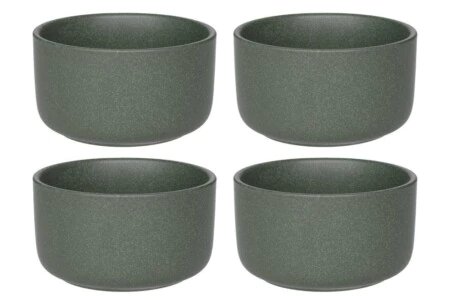 MAKU Комплект керамични купички за суфле / крем брюле - 4 бр. 175 мл. - зелени