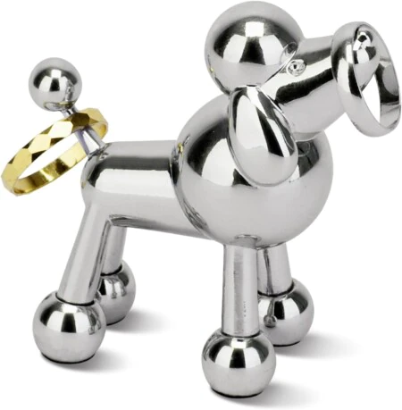 UMBRA Поставка за пръстени “ZOOLA POODLE“ - пудел - цвят хром