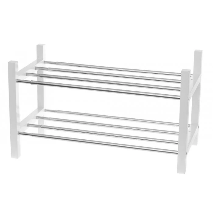 4LIVING Регулируема поставка за обувки - цвят бял