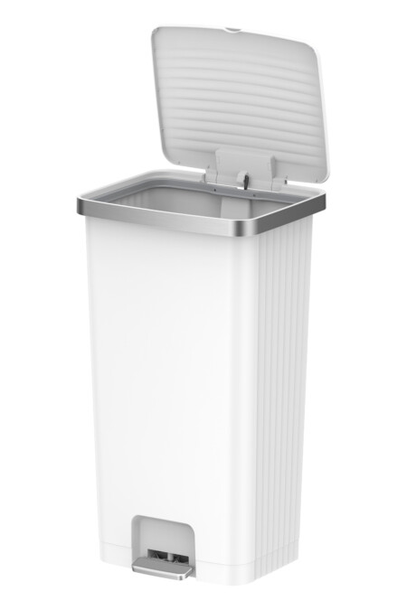 <p><strong>EKO Кош за отпадъци с педал “HANA II“ - черен - 90 л.</strong><br /><span><strong>• Материал:</strong> пластмаса</span><br /><span><strong>• Цвят:</strong> бял</span><br /><span><strong>• Вместимост:</strong> 90 литра</span><br /><span><strong>• Размери:</strong> 45 x 37,5 x 82,5 см.</span><br /><strong>• Безшумно отваряне и затваряне на капака</strong><br /><span><strong>• Фиксатор за найлонов чувал / торба</strong><br /><strong>• Функция за заключване на капака в отворена позиция за лесно почистване или смяна на торбата</strong><br /></span><strong>Производител: EKO EUROPE / Холандия</strong></p><br />Марка: EKO-EUROPE <br />Модел: EKO 638890 - White<br />Доставка: 2-4 работни дни<br />Гаранция: 2 години