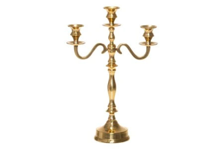 4Living Свещник за 3 бр. свещи “Aatto“ - 39 см. - златен цвят