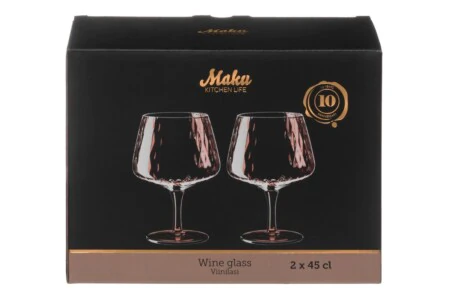 <p><strong>MAKU Комплект чаши за вино “Tarha“ - 2 бр, 450 мл. - цвят праскова</strong><br /><strong>• Материал:</strong><span> стъкло<br /></span><strong>• Размери:</strong><span> 21 х 11 х 16 см</span><br /><strong>• Вместимост на 1 бр. чаша:</strong><span> 450 мл</span><span><br /></span><strong>• Тегло с опаковка: </strong><span>0,490 кг.<br /><strong>• Цвят:</strong> праскова<br /><strong>• Подходящи за съдомиялна машина<br /></strong></span><strong>Производител: Tammer Brands/ Финландия</strong></p><br />Марка: MAKU <br />Модел: TB MAKU 651582<br />Доставка: 2-4 работни дни<br />Гаранция: 2 години