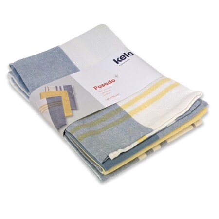 <p><strong>KELA Комплект от 3 бр. домакински кърпи за съдове &ldquo;Pasado&ldquo; - 65х45 см. - жълто-сини</strong><br /><strong>&bull; Серия:&nbsp;</strong><span>Pasado</span><br /><strong>&bull; Материал:</strong><span>&nbsp;100 % памук</span><br /><span>&bull;&nbsp;</span><strong>Размери:</strong><span>&nbsp;65 х 45 см.</span><br /><strong>&bull; С халка за закачане<br /></strong><strong>&bull; Цвят:</strong><span>&nbsp;жълт / син</span><br /><strong>&bull; Пране:&nbsp;</strong><span>при температура до 40 &deg;С</span><br /><strong>&bull; Производител: KELA / Германия</strong></p><br />Марка: KELA <br />Модел: KELA 15975<br />Доставка: 2-4 работни дни<br />Гаранция: 2 години