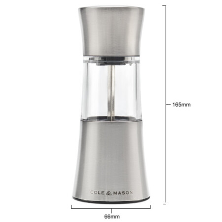 <p><strong>COLE & MASON Мелничка за чили и подправки &ldquo;STADHAMPTON&ldquo;</strong><br /><strong>&bull; Диаметър:&nbsp;</strong><span>&Oslash; 6,6 см.</span><br /><strong>&bull;&nbsp;Височина:</strong><span>&nbsp;16,5 см.<br /><strong>&bull; Тегло:</strong>&nbsp;0,340 кг.&nbsp;</span><br /><strong>&bull;&nbsp;Материал:</strong><span>&nbsp;акрил, неръзждаема стомана</span><br /><strong>&bull;&nbsp;Механизъм:&nbsp;</strong><span>закалена неръждаема стомана</span><br /><span><strong>&bull;&nbsp;Подходяща за сушени билки и подправки с всякакви форми и размери<br /><span>&bull;</span></strong></span><span>&nbsp;<strong><span>Регулируема едрина на смилане&nbsp;</span><br /><span><strong>&bull;&nbsp;Сваляем механизъм за лесно почистване</strong></span><br /></strong></span><strong>Производител: Cole&Mason / Англия</strong></p><br />Марка: COLE & MASON <br />Модел: Cole & Mason H 122220<br />Доставка: 2-4 работни дни<br />Гаранция: 2 години