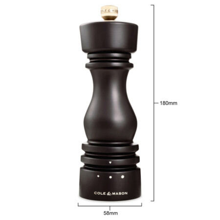 <p><strong>COLE & MASON Мелничка за сол &ldquo;LONDON&ldquo; - 18 см. - цвят тъмен шоколад - с механизъм за прецизност</strong><br /><strong>&bull; Диаметър:&nbsp;</strong><span>&Oslash; 5,8 см.</span><br /><strong>&bull;&nbsp;Височина:</strong><span>&nbsp;18 см.<br /><strong>&bull; Тегло с опаковката:</strong>&nbsp;0,240 кг.&nbsp;</span><br /><strong>&bull;&nbsp;Материал:</strong><span>&nbsp;буково дърво, стомана, керамика</span><br /><strong>&bull;&nbsp;Механизъм:&nbsp;</strong><span>керамичен механизъм<br /><strong>&bull; Регулиране на едрината на смилане</strong></span><br /><span style="color: #ff0000;"><strong>&bull;&nbsp;Да не се мокри с вода!<br />&bull;</strong></span><span>&nbsp;<strong><span style="color: #ff0000;">Не използвайте мелничките за различни от сол и черен пипер продукти!!!&nbsp;</span><br /><span style="color: #ff0000;"><strong>&bull;&nbsp;Не поставяйте сол в мелницата за пипер, тъй като това ще разяде механизма от въглеродна стомана!</strong></span><br /></strong></span><strong>Производител: Cole&Mason / Англия</strong></p><br />Марка: COLE & MASON <br />Модел: Cole & Mason H 233120<br />Доставка: 2-4 работни дни<br />Гаранция: 2 години