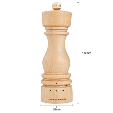 <p><strong>COLE & MASON Мелничка за сол &ldquo;LONDON&ldquo; - 18 см. - цвят натурален - с механизъм за прецизност</strong><br /><strong>&bull; Диаметър:&nbsp;</strong><span>&Oslash; 5,8 см.</span><br /><strong>&bull;&nbsp;Височина:</strong><span>&nbsp;18 см.<br /><strong>&bull; Тегло:</strong>&nbsp;0,240 кг.&nbsp;</span><br /><strong>&bull;&nbsp;Материал:</strong><span>&nbsp;буково дърво, керамика</span><br /><strong>&bull;&nbsp;Механизъм:&nbsp;</strong><span>керамичен механизъм</span><br /><span><strong>&bull;&nbsp;Да не се мокри с вода!<br /><span style="color: #ff0000;">&bull;</span></strong></span><span>&nbsp;<strong><span style="color: #ff0000;">Не използвайте мелничките за различни от сол и черен пипер продукти!!!&nbsp;</span><br /><span style="color: #ff0000;"><strong>&bull;&nbsp;Не поставяйте сол в мелницата за пипер, тъй като това ще разяде механизма от въглеродна стомана!</strong></span><br /></strong></span><strong>Производител: Cole&Mason / Англия</strong></p><br />Марка: COLE & MASON <br />Модел: Cole & Mason H 233129<br />Доставка: 2-4 работни дни<br />Гаранция: 2 години