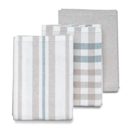 KELA Комплект от 3 бр. домакински кърпи за съдове “Pasado“ - 65х45 см - сребристо сиви