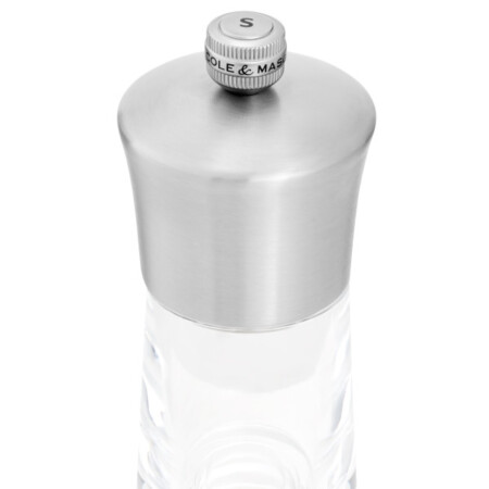 <p><strong>COLE & MASON Акрилна мелничка за сол &ldquo;BROMLEY&ldquo; - 15 см.</strong><br /><strong>&bull; Диаметър:&nbsp;</strong><span>&Oslash; 6 см.</span><br /><strong>&bull;&nbsp;Височина:</strong><span>&nbsp;15 см.<br /><strong>&bull; Тегло с опаковката:</strong>&nbsp;0,210 кг.&nbsp;</span><br /><strong>&bull;&nbsp;Материал:</strong><span>&nbsp;акрил, стомана, керамика</span><br /><strong>&bull;&nbsp;Механизъм:&nbsp;</strong><span>керамичен механизъм<br /></span><span><strong>&bull;&nbsp;Да не се мокри с вода!<br /><span style="color: #ff0000;">&bull;</span></strong></span><span>&nbsp;<strong><span style="color: #ff0000;">Не използвайте мелничките за различни от сол и черен пипер продукти!!!&nbsp;</span><br /><span style="color: #ff0000;"><strong>&bull;&nbsp;Не поставяйте сол в мелницата за пипер, тъй като това ще разяде механизма от въглеродна стомана!</strong></span><br /></strong></span><strong>Производител: Cole&Mason / Англия</strong></p><br />Марка: COLE & MASON <br />Модел: Cole & Mason H 243006<br />Доставка: 2-4 работни дни<br />Гаранция: 2 години