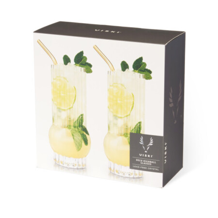 <p><strong>VISKI Кристални високи чаши &ldquo;DECO&ldquo; 2бр. - 384 мл.</strong><br /><strong>&bull; В комплект 2 бр. чаши<br />&bull; Материал:&nbsp;</strong><span>безоловен кристал</span><br /><strong>&bull; Размер на 1 бр. чаша: </strong>7<span>,4</span><span>&nbsp;х 16,2 см. (ШхВ)</span><br /><strong>&bull; Вместимост на 1 бр. чаша:</strong><span>&nbsp;384 мл<br /></span><strong>&bull; Тегло без опаковка:&nbsp;</strong><span>0,240 кг</span><br /><strong>&bull; Размер на опаковката:&nbsp;</strong><span>18,3 х 8,3 х 19 см (ДхШхВ)</span><br /><strong>&bull; Тегло с опаковка:&nbsp;</strong><span>0,690 кг<br /><strong>&bull; Ръчно измиване</strong></span><br /><strong>Производител:</strong><span>&nbsp;Viski&reg; / САЩ</span></p><br />Марка: TRUEBRANDS <br />Модел: VISKI 9540<br />Доставка: 2-4 работни дни<br />Гаранция: 2 години
