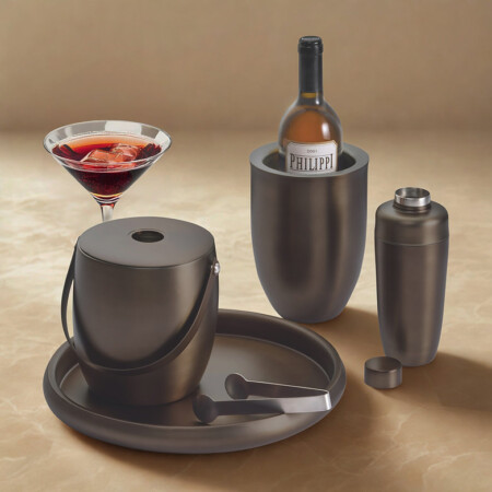 <p><span style="font-size: medium;"><span style="font-size: small;"><strong>PHILIPPI Охладител за шампанско и вино &ldquo;HEMINGWAY&ldquo;</strong></span><br /><span style="font-size: small;"><strong>&bull; Материал: </strong>прахово боядисана&nbsp;неръждаема стомана<br /><strong>&bull; Цвят</strong>: кафяв<br /><strong>&bull; С двойни стени</strong><br /><strong>&bull; Размер:</strong>&nbsp;14 x 14 x 20 (h) см<br /><strong>&bull; Тегло:</strong> 0,750 кг</span><br /><span style="font-size: small;"><strong>Производител: </strong>PHILIPPI / Германия</span><br /><strong><em><span style="font-size: small;">DESIGNER: Flip </span></em></strong></span></p><br />Марка: PHILIPPI <br />Модел: PH 116017<br />Доставка: 2-4 работни дни<br />Гаранция: 2 години