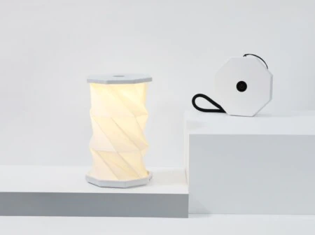 GINGKO Сгъваема смарт лампа “Mini Twist Hexagon“ - цвят бял