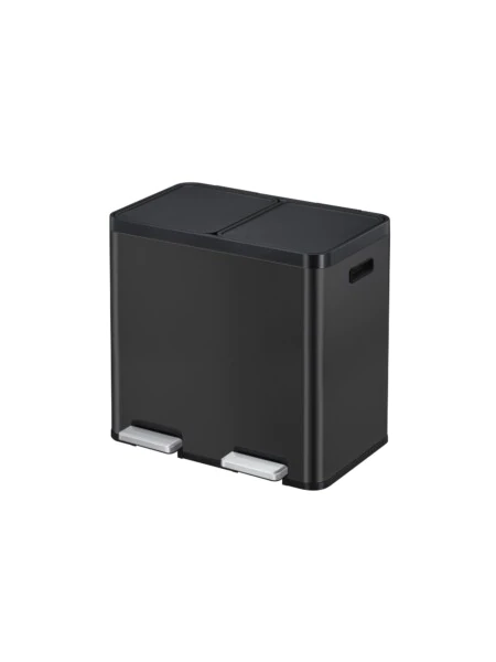 EKO Кош за разделно събиране с 2 педала “ESSENTIAL“ - 2 х 22 л. - черен