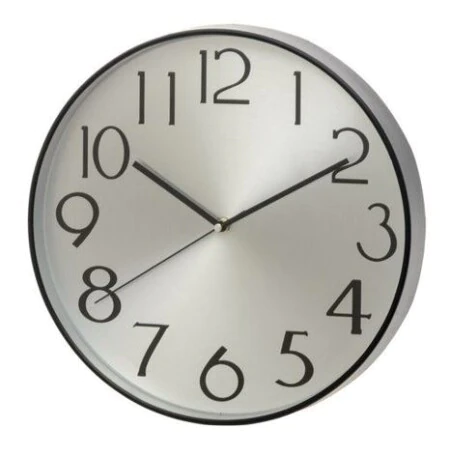 4LIVING Часовник за стена - цвят сребро - Ø 30 см.