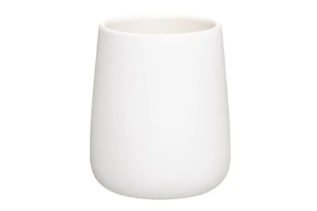 4LIVING Керамичен съд за четки за зъби “Nova“ - цвят бял