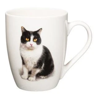 4LIVING Порцеланова чаша с дръжка "Домашна котка" - 340 мл.