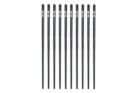 MAKU Сет клечки за суши 10 бр. - цвят черен/сребро - 24 см.