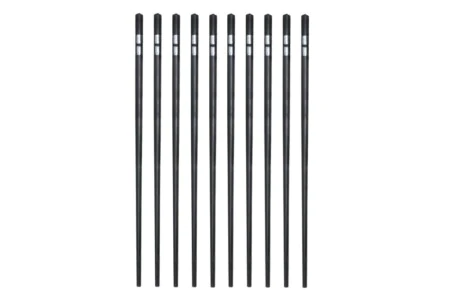 MAKU Сет клечки за суши 10 бр. - цвят черен/сребро - 24 см.